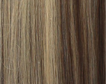 Miss Flirty Remy Hair Extensions Clip-In 22" Long Dark Ash Blonde, Pale Blonde Mix #5A/24