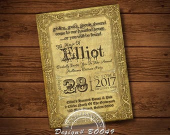 HALLOWEEN INVITATION, Halloween, Halloween Party Invitation, Halloween Invitations, Scary Invitation, Spooky Invitation, Party Invitation