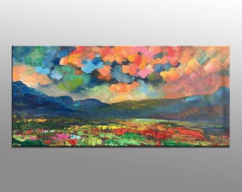 Oil Painting, Landscape Painting, Large Art, Canvas Art, Abstract Oil Painting, Original Art, Modern Art, Abstract Canvas Art, Autumn Art