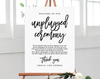 printable unplugged ceremony printable unplugged ceremony