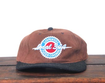 Vintage 90's Carpenters & Floor Coverers Union Local 344 Strapback Hat Baseball Cap