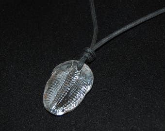 1 5/16" Trilobite Pendant on a Thick Cotton Cord