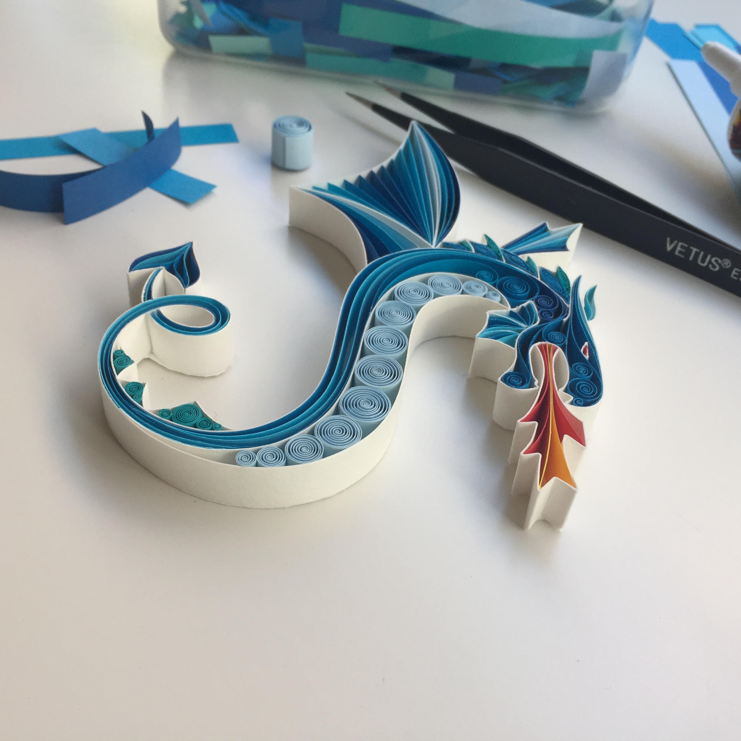 Quilled Paper Art The Dragon