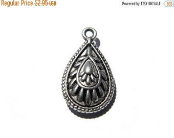 HALF PRICE 6 Silver Teardrop Charms