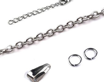 Kit for platinum silver metal chain
