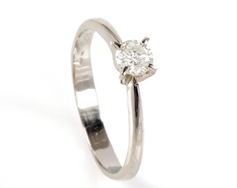 Solitaire diamond ring-0.20 carat Diamond Engagement Ring-Gold Ring-Solitaire diamond engagement ring-Unique Ring-Promise ring-For her gift