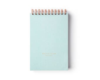 Pistachio Notebook – Spiral binding – 4" x 6" – Ruled pages