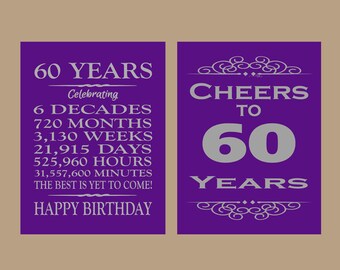 60th Birthday Cupcake Toppers PRINTABLE Cheers to Sixy Years