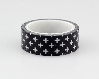 Black & White washi tape with crosses/Planner accessories