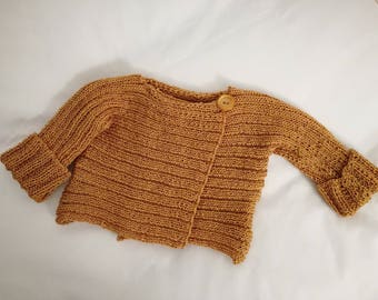 Ocher baby sweater