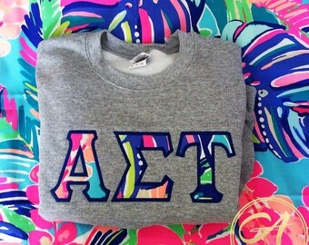 Customizable Lilly Pulitzer Crew Neck Sweatshirt- Exotic Garden