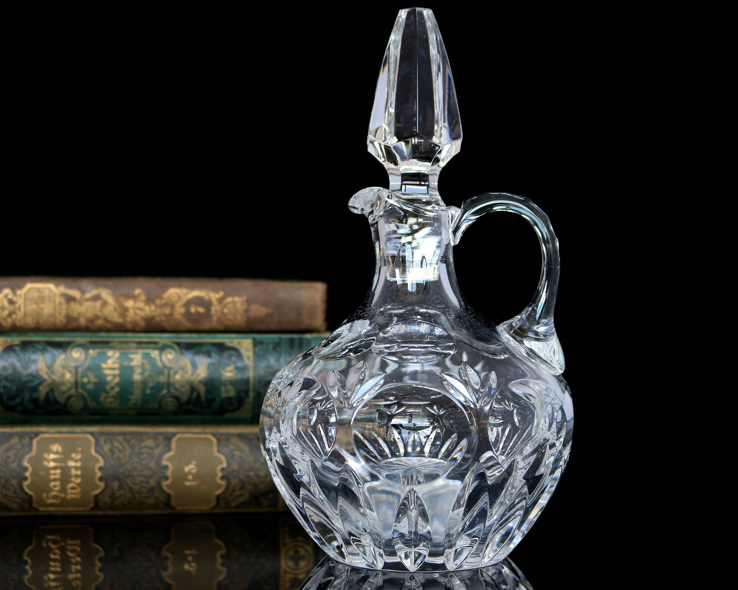 Vintage Small Cut Lead Crystal Decanter Vinegar Decanter