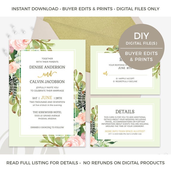 Cactus Wedding Invitations 10