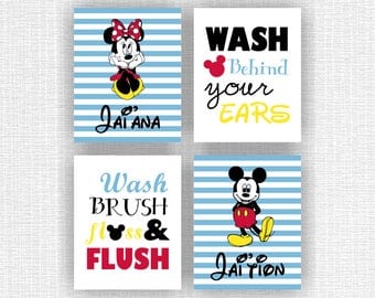 Minnie Mouse room decor Love Disney Wall Art Set of 3 Minnie Mouse room decor Love Disney Wall Art Set of 3