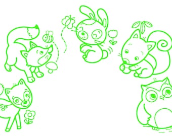 Baby "Mold" stamps - forest animals