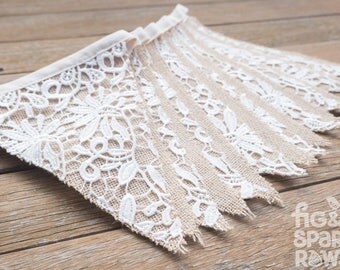 Burlap Lace Bunting, Rustic Decor, Home Styling, Home Decor, Wedding Decoration, Engagement Party Accessory, Gift, Photography Prop