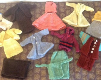Vintage Hand Knit Barbie Clothes, Vintage Barbie Clothes, Barbie Clothing, Barbie Wardrobe, Vintage Barbie
