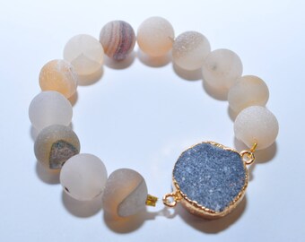 Druzy Stretch Bracelet | Stack Bracelet