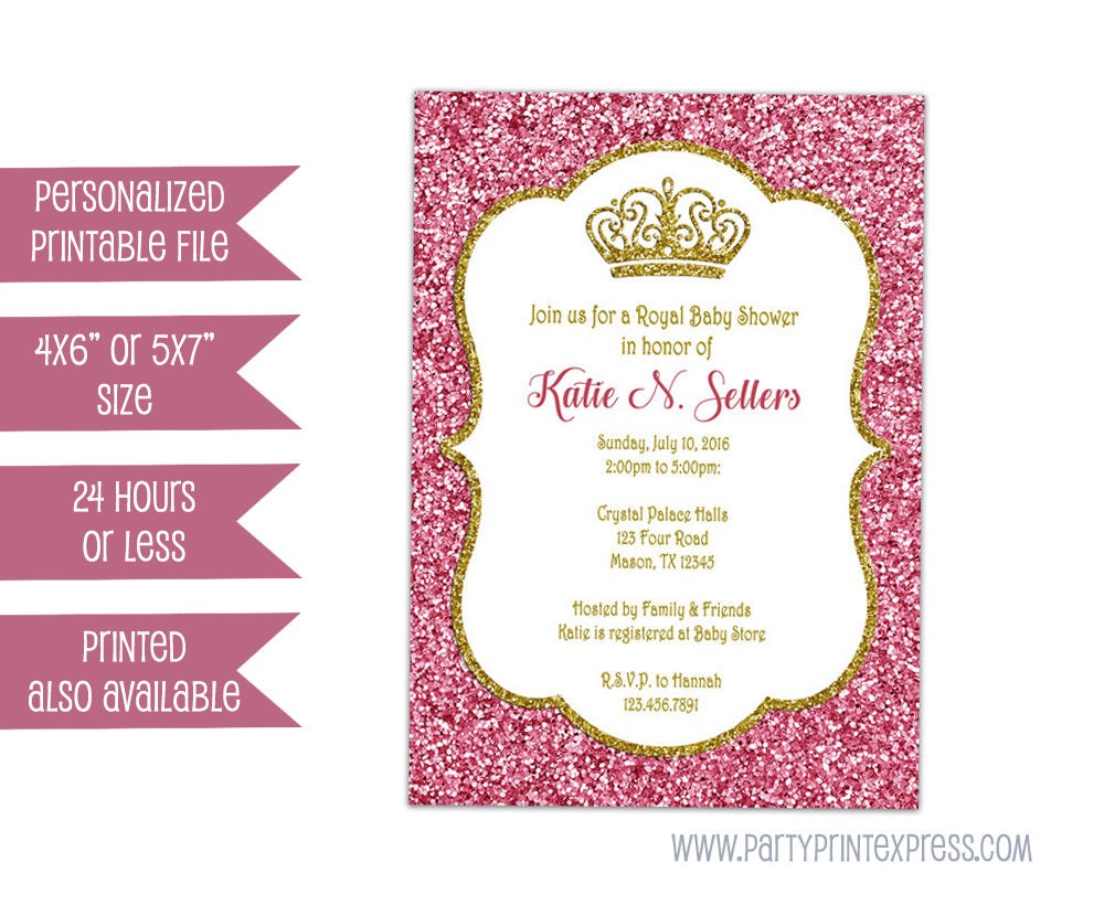 Free Printable Princess Baby Shower Invitations 8