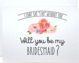 Wedding card, will you be my bridesmaid, invitation, proposal, asking card will you be my bridesmaid gift rustic card request will you be my