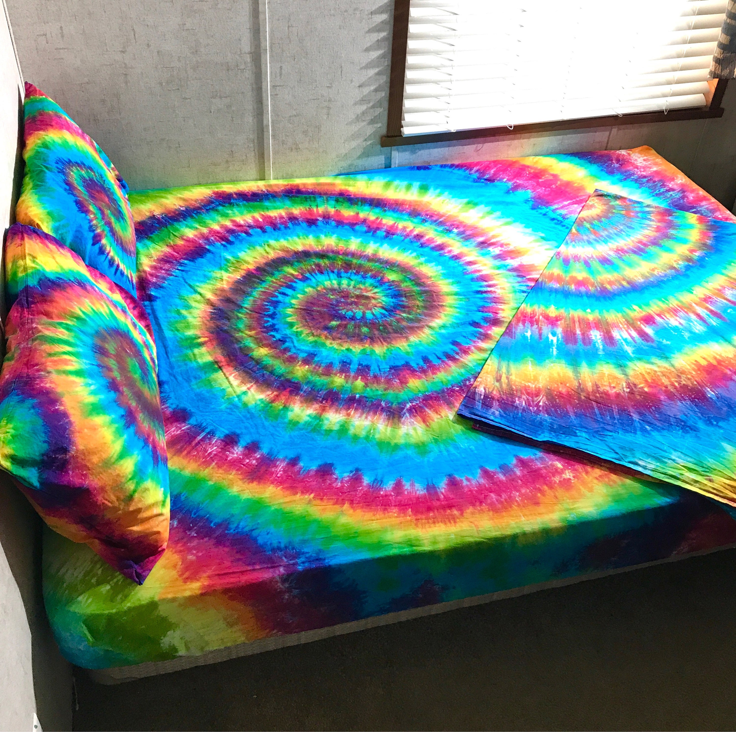 Tie Dye Sheet Set 4 Piece Tie Dye Sheet Set Custom Made