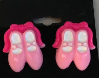 Ballerina Earrings, ballet, pink slippers