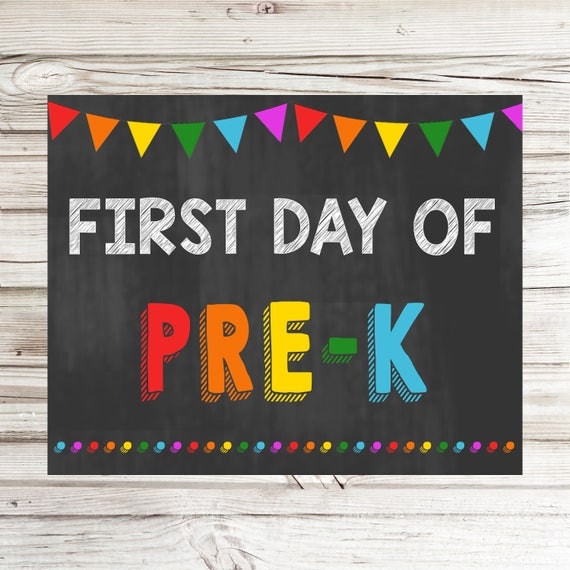 First Day Of Pre K Printable