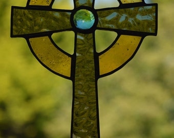 Celtic Cross - Stained Glass Suncatcher