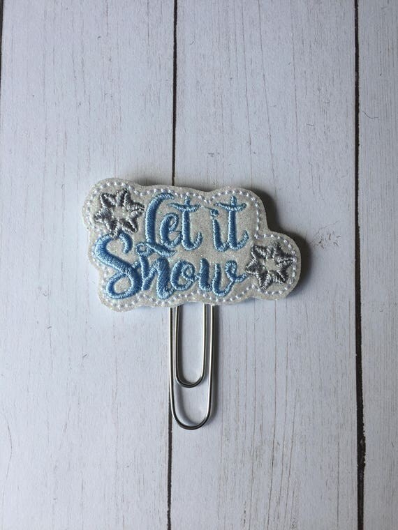 Let It Snow Glitter planner Clip/Planner Clip/Bookmark. Glitter Planner Clip. Winter Planner Clip. Snow Planner Clip. Holiday Planner Clip