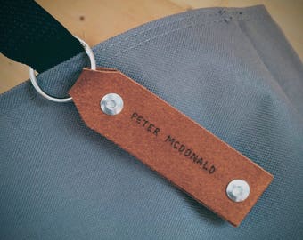 Personalized Leather Luggage Tag