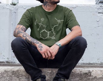 chemistry geek science nerd chemical shirt drugs tee Psilocybin Molecule Mushroom tshirt shrooms psychedelic fungus mushrooms fungal hippie