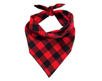 Dog Bandana, Buffalo Plaid Dog, Plaid Dog Bandana, Personalized Dog Bandana, Dog Collar, Dog Collars, Dog Scarf, Dog Bandanas, Dog Clothes