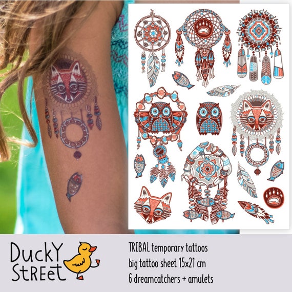 vendors tattoo temporary catchers. ethnic and Dream Boho tattoos Temporary amulets