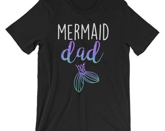 Mermaid dad shirt | Etsy