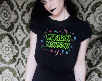 Unisex T Shirt - Unisex Sweater - Marilyn Manson - Spooky Kids - Goth - 90's - Band Shirt - Music
