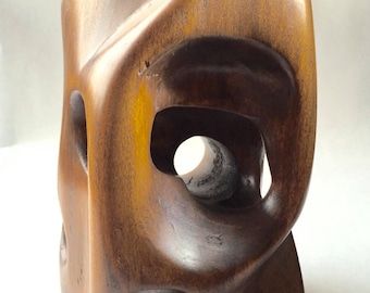 Mid Century Modern Biomorphic Wood Sculpture