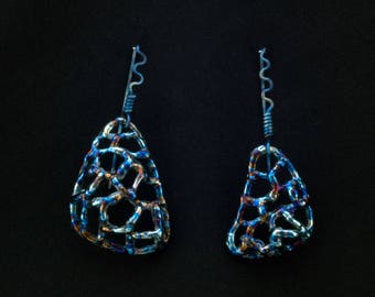 Long Earrings Different Earring Web Earrings Branch Earrings Asymmetrical Earrings Mismatched Earrings Asymmetrical Jewelry Bohemian Jewelry