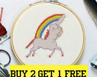 cross stitch pattern funny unicorn cross stitch pattern cross stitch modern Cross Stitch animal Pattern modern cross stitch pattern pdf