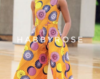 Derin African Jumpsuit // African romper, African playsuit, African jumpsuit, Jumpsuit, African fabric, African print, African clothing