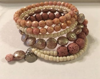 Blush Multi wrap bracelet