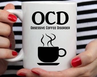 OCD Obsessive Coffee Disorder Machine Embroidery Design