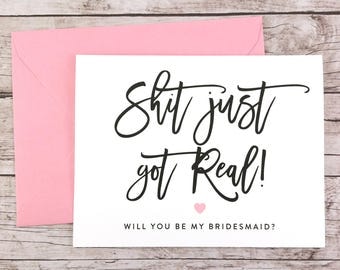 Will You Be My Bridesmaid Card, Will You Be My Maid of Honor Card, Funny Bridesmaid Card, Funny Bridesmaid Proposal - (FPS0047)