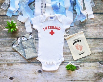 Lifeguard Onesies® Baby Clothing - Cute Beach Onesies - Vacation Onesie - Swimming and Beach Clothes - Summer - Funny Baby Clothing - M351