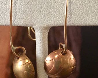 Brass Bowl Earrings