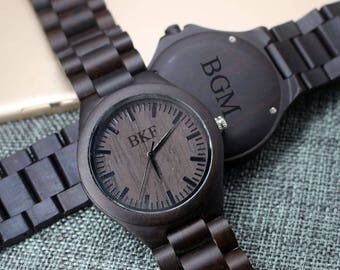 Engraved Watch Mens Watch Wooden Watch Wood Watch Groomsmen Gifts Ideas Anniversary Gifts for Men Birthday Gifts for Husband Gifts for Dad
