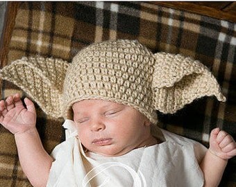 House Elf Dobby Crochet Hat Beanie Wig Costume Harry Potter Newborn Unisex Halloween Cosplay Handmade Knitted