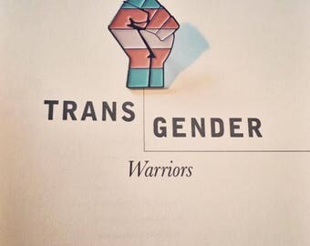 Enamel Pin Transgender Pride Pin Transgender Badge LGBTQ Agender Genderqueer Trans Pride Non-Binary Queer Trans Pin