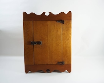 Wooden Corner Cabinet, Vintage Antique Cubbard, Corner Wood Wall Storage Closet, Hand Made Wooden Cabinet, Pine Storage Wall Cabinet