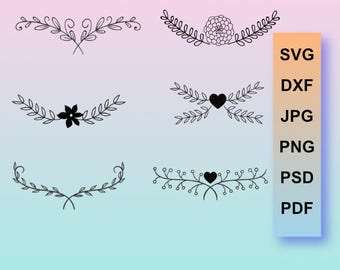 Leaf Clipart, Leaf Swag, Frame, Wreath, Svg, Dxf, Cut File, Cricut, Silhouette, Die Cut, Design Elements, Die Cut Iron On Cut Files, Stencil