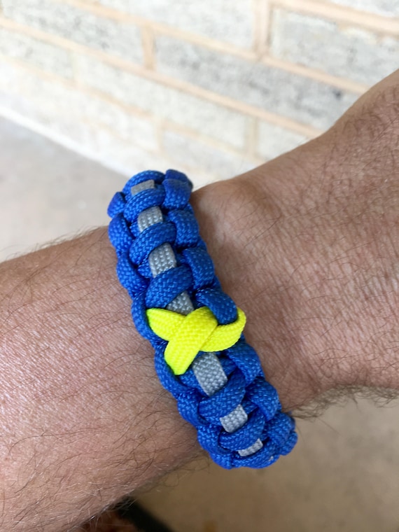 Air Force / Yellow Ribbon paracord bracelet